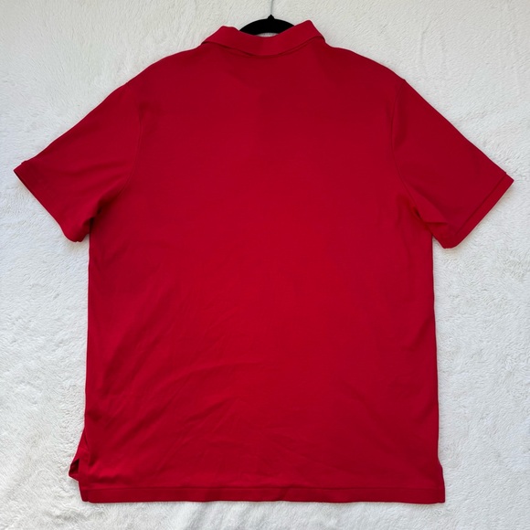 Polo Ralph Lauren Shirt Men’s Large Red Cotton Classic Fit Flesh Pony Casual - Picture 5 of 7